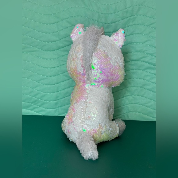 Ty Flippables Beanie Boos DIAMOND the Unicorn Color Changing Sequin Toy - Picture 4 of 7